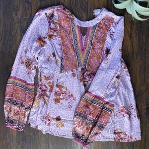Maurices Floral Blouse - Pink and Purple